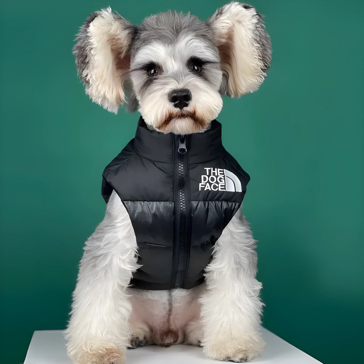 Thick warm dog down vest in black or red, sizes S to XXL for autumn and winter pet wear