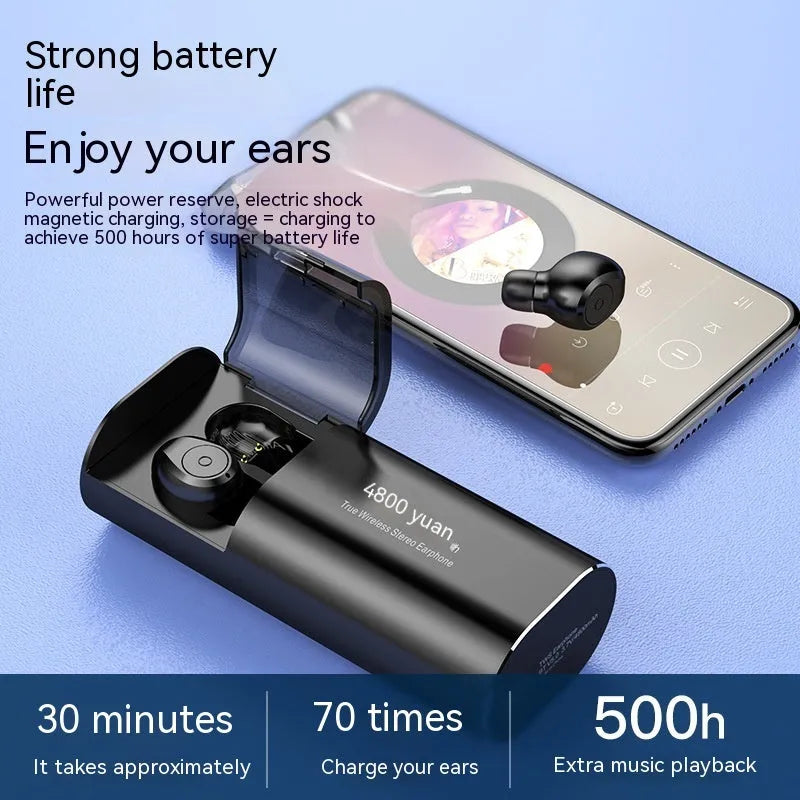 Stereo phone dual channel mini headset Bluetooth 5.1 earplug with power display and Jerry chip
