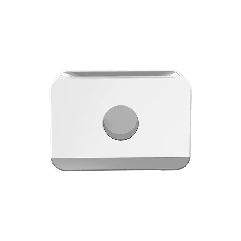 Two-colour flame aromatherapy humidifier with remote control, square plastic design, and water tank