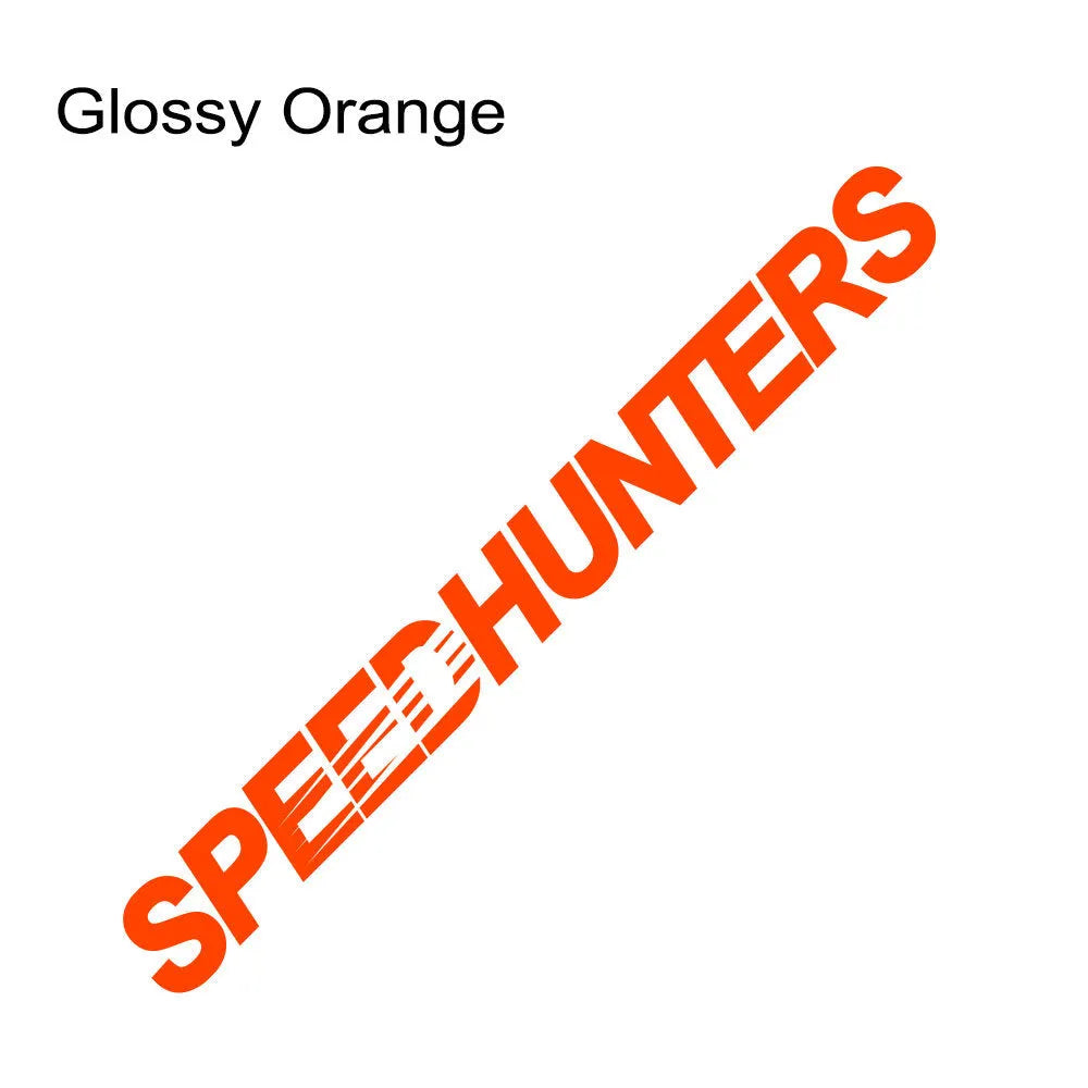 Speed Hunters reflective vinyl car sticker, 59cm by 10cm, shown in one of nine colour options.
