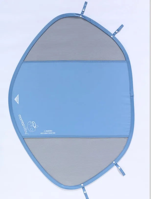 Baby swimming ring in blue with foam construction and 3D space layer fabric cover for children's wading use