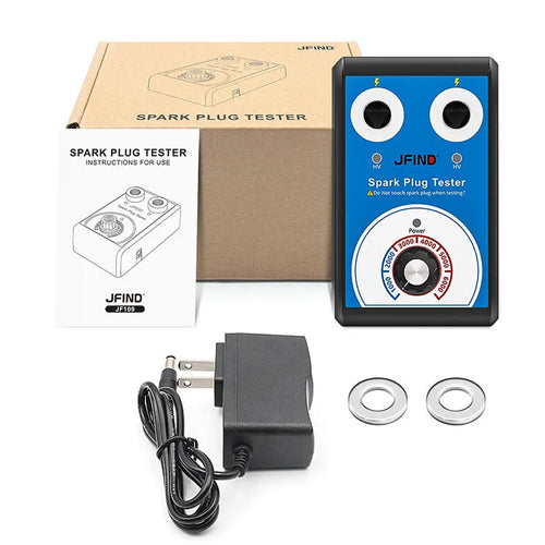 Car spark plug tester with American and European standard adaptors for ignition system diagnosis