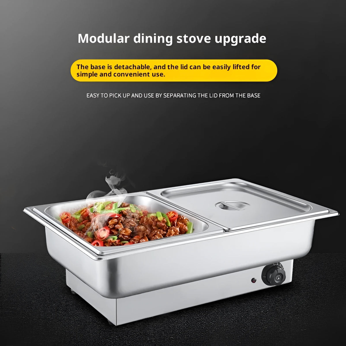 Commercial desktop insulated dining stove single basin shallow basin metal plastic 640x460x300mm US 110V