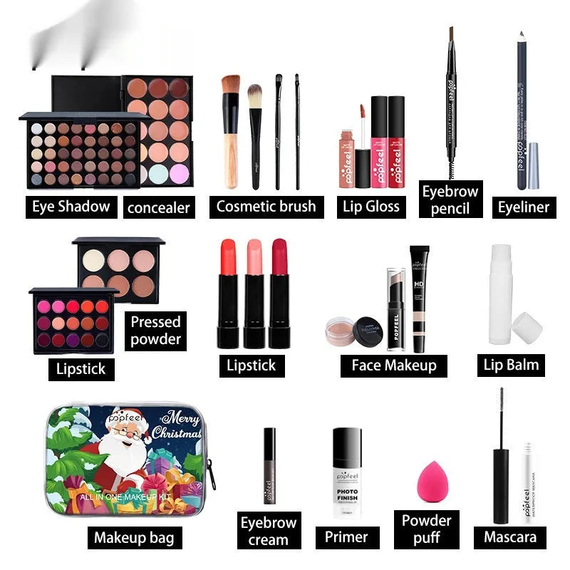 Christmas Cosmetics Suit Makeup Performance set with green mermaid colour and four colour classifications