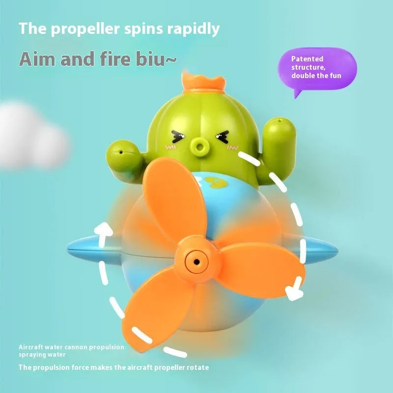 Summer children's water cannon pull-out water spray toy in plastic with submarine design in colour box