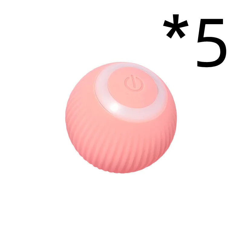 Cat Gravity Intelligent Rolling Ball 43mm automatic rotating ball in green, with bionic motion obstacle avoidance on a hard floor