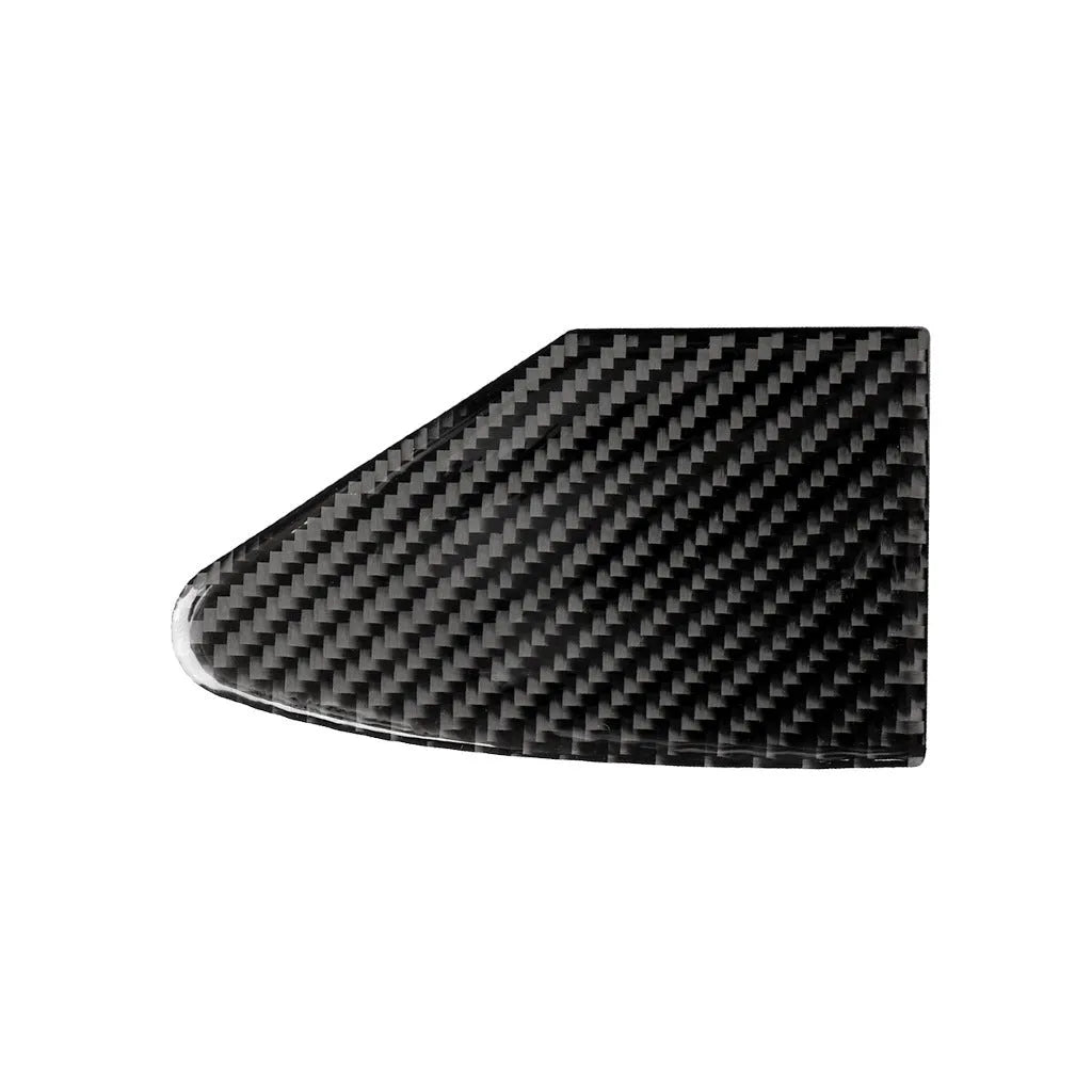 Carbon fibre decorative sticker for a USB charging port panel with 3M adhesive backing.
