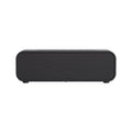 Black and white USB essential oil aromatherapy diffuser with colour-changing lights and remote control on a table