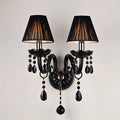 European double head crystal wall lamp with 340mm diameter and 430mm height in French style for living room