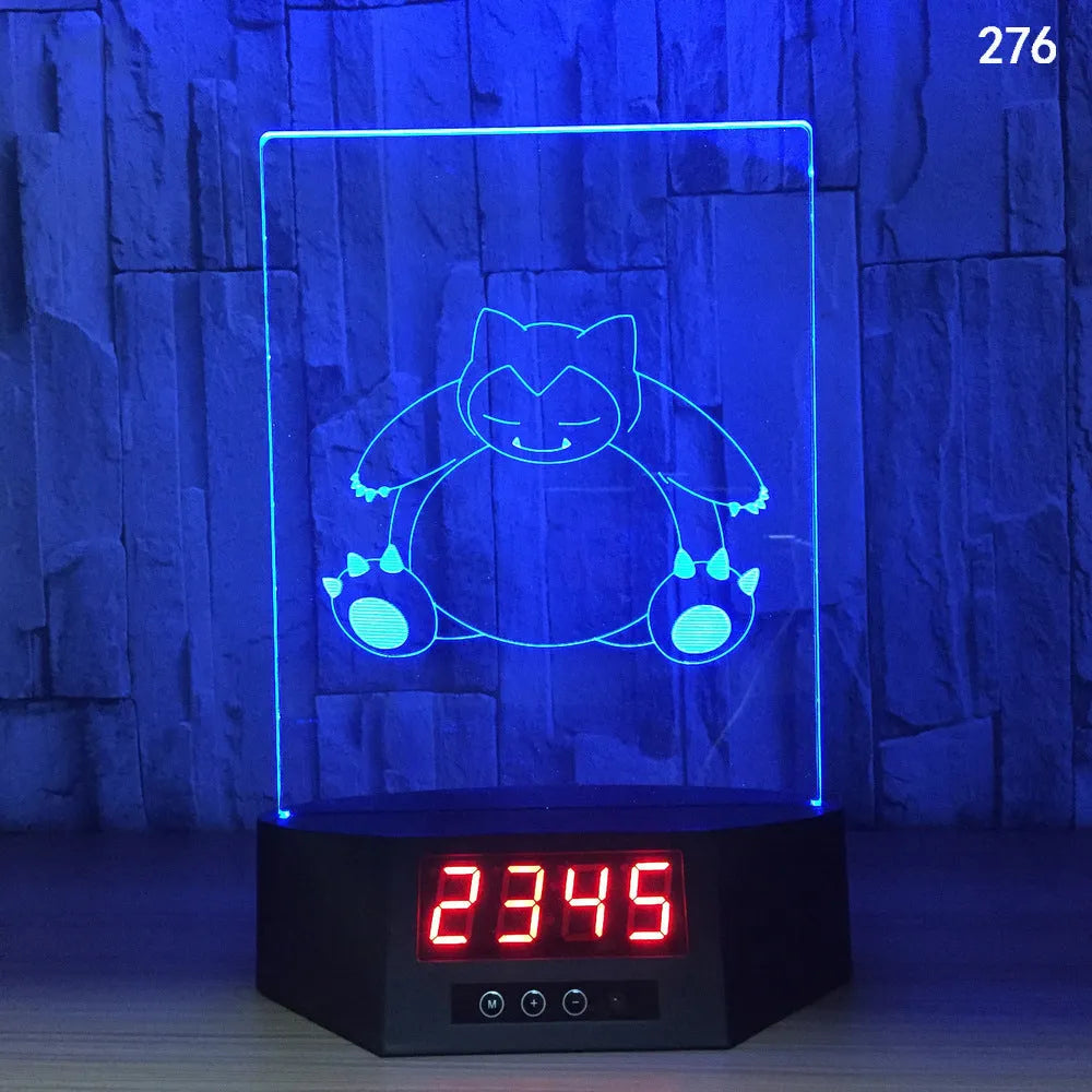 Dolphin-shaped 3D night light table lamp with wireless charging pad and remote control on wooden surface