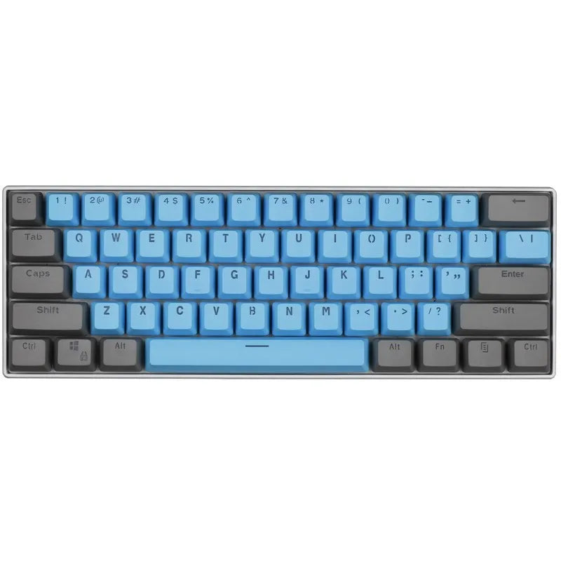 PBT transparent keycap set with two-shot injection legends, OEM height profile, matte finish for mechanical keyboard