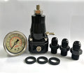 Black CNC aluminium fuel pressure regulator with adjustable 30-70psi range for car accessories