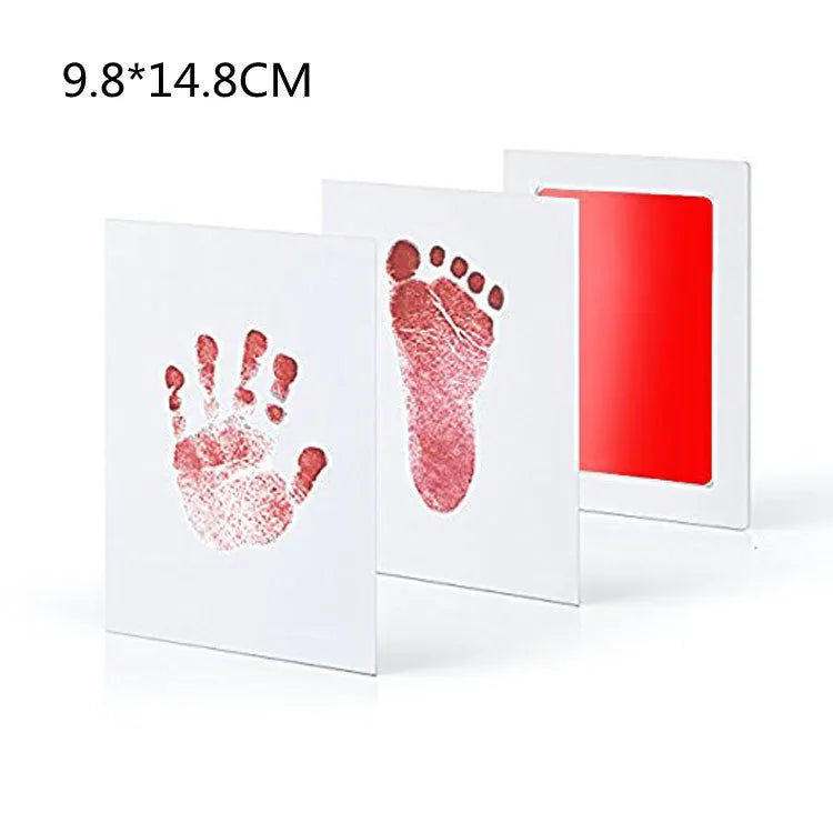 Baby hand and foot print disposable ink pad in pink for newborn keepsake crafting