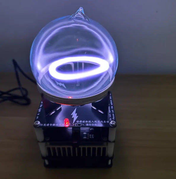 Plasma ring lamp with inert xenon reactor showing glow effect, 4-inch model