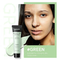 30g tube of colour-correcting moisturising makeup primer in green, pink, and purple shade options