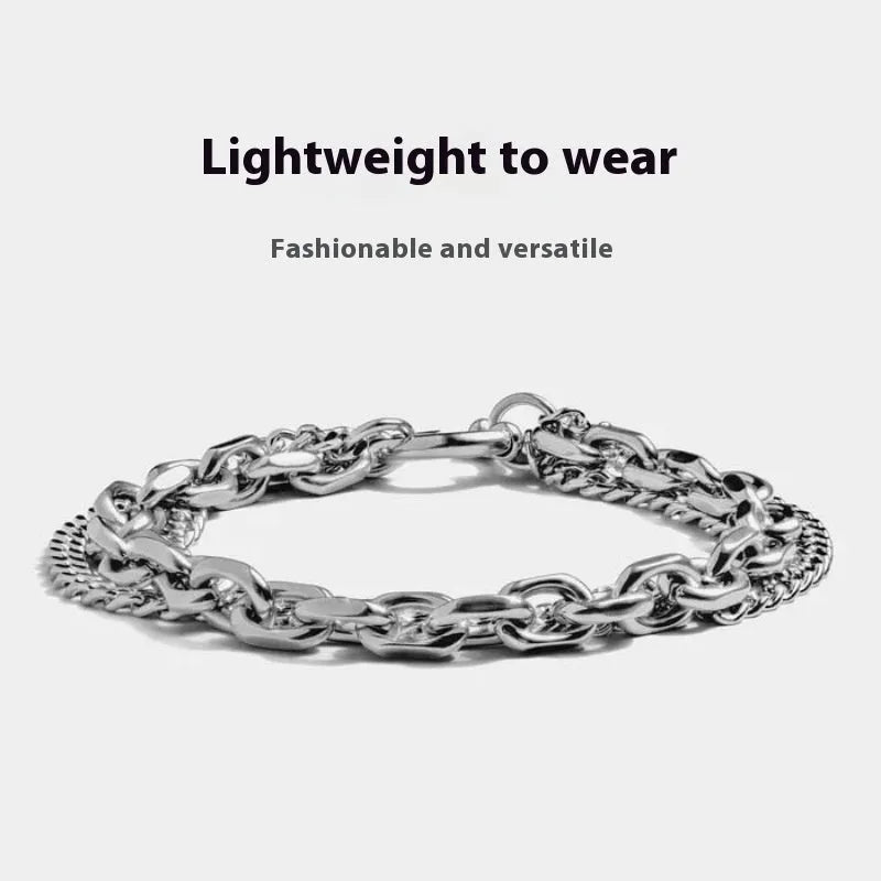 Stainless steel unisex geometric bracelet with polished finish, bending and connection design, gold or silver, 15cm to 21cm
