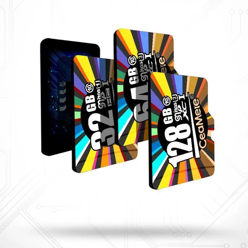Class 10 memory card for smartphones, tablets, and dash cams, available in 8GB to 256GB capacities.