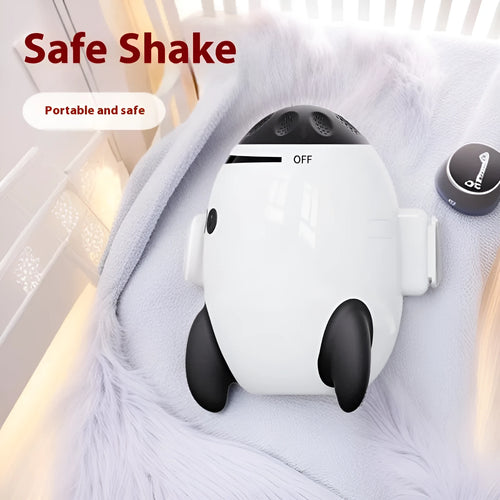 White baby stroller shaking device with Bluetooth and white noise functions for infants