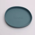 Irregular silicone dinner plate in bright pink, 155x178×25mm, food-grade baby feeding plate