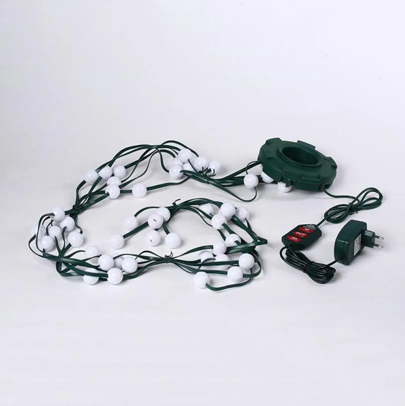 64 LED Christmas tree light string with button control for dimming and colour change, suitable for 1.8 metre trees.