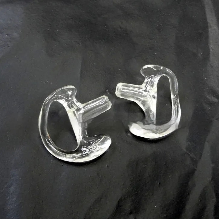 Pair of soft silicone ear hanging accessories for walkie talkie air conduit earphones in three sizes L M S