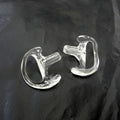 Pair of soft silicone ear hanging accessories for walkie talkie air conduit earphones in three sizes L M S