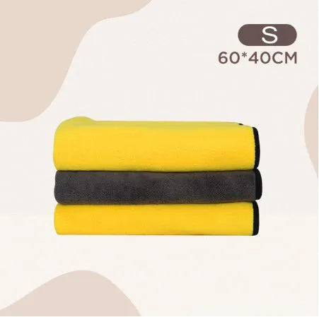 Dog absorbent bath towel made from microfibre cloth in three sizes