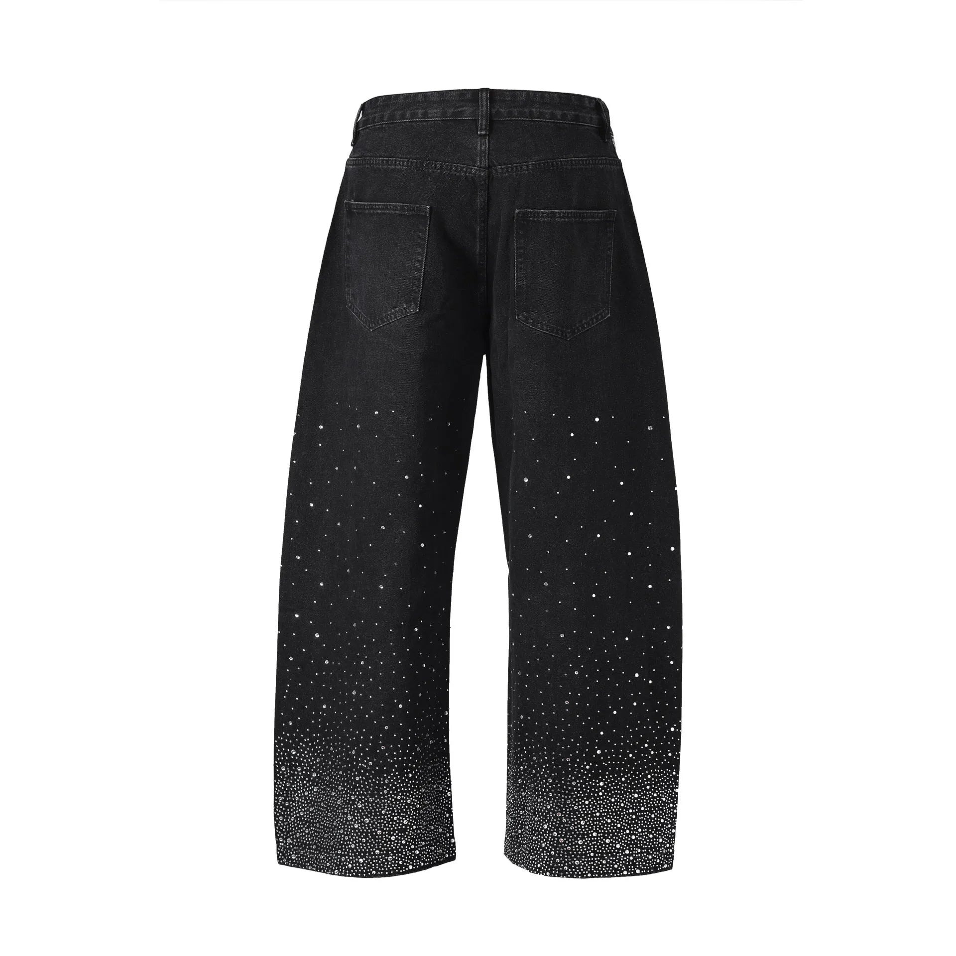 Loose-fitting wide-leg cotton trousers in black and blue colour options