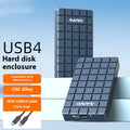 Aluminium USB4 hard disk enclosure for M.2 SSDs, showing K1717 and K1719 with fan models.