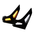 Pair of LED light strips for Yamaha NMAX155 scooter in white, blue, or red with yellow turn signal section.