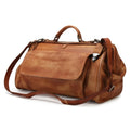 Genuine leather business travel bag Italian crocodile leather 19 inch brown colour