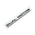 Tesla Model 3 rear bumper sticker in ABS plastic, showing matte black and silver colour options.