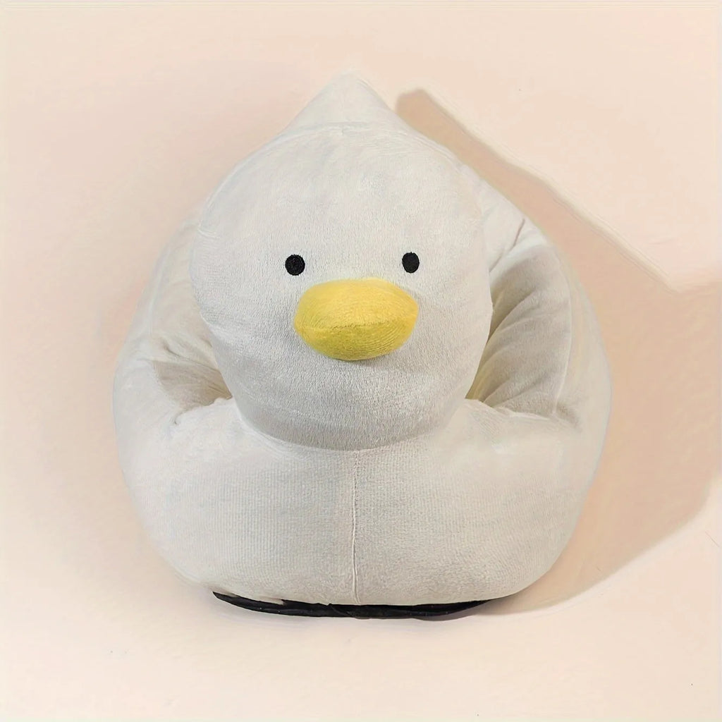 Blue and white duck-shaped soft polyester pet bed sofa for small dogs and cats