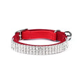 Adjustable black suede cat collar with rhinestones on a 1cm wide velvet band