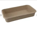 Brown disposable waterproof cat litter box with biodegradable environmentally friendly design