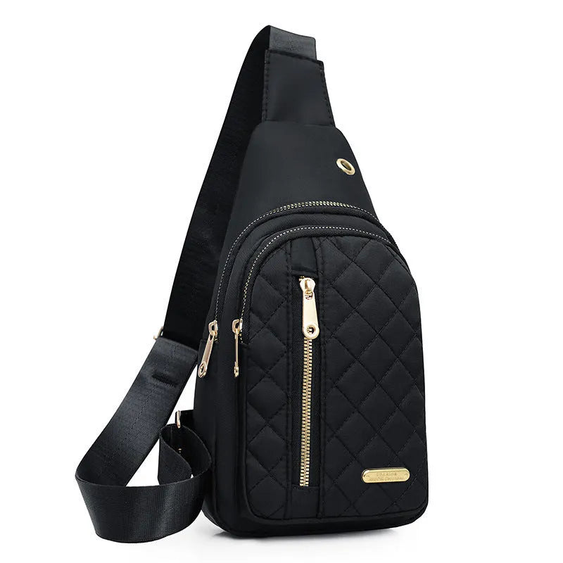 Oxford cloth crossbody chest bag with breathable design available in multiple colour styles