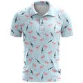 Loose fit polyester sports short sleeve top in bird eye cloth for leisure wear.