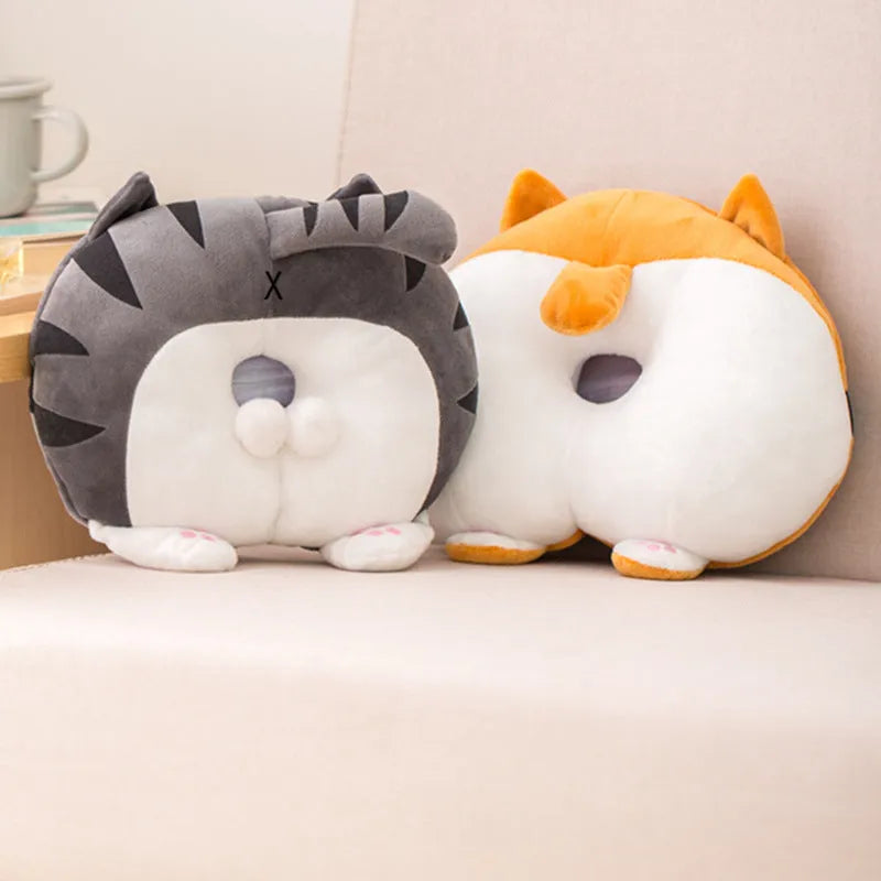 Creative corgi butt plush tissue cover 30x30cm in super soft short plush with PP cotton filling