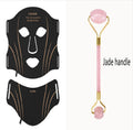 Black gold band scarf silicone IPL LED red light beauty mask with touch screen controls
