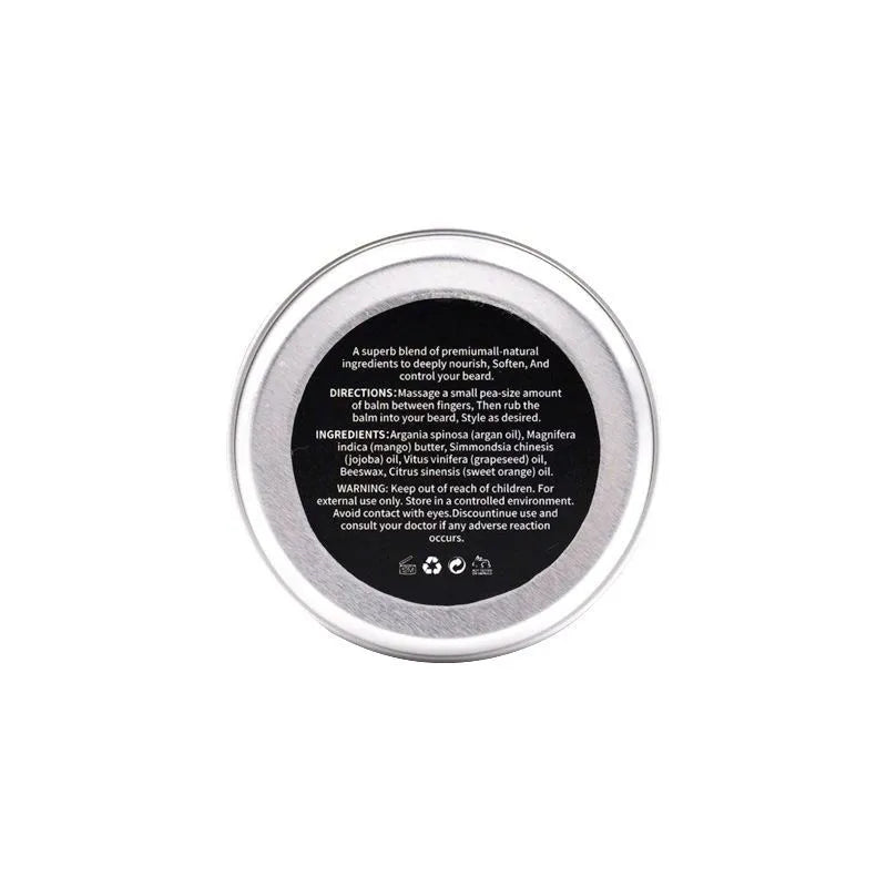 Men's three-piece beard care kit with beard oil, beard cream, beard roller and cloth bag