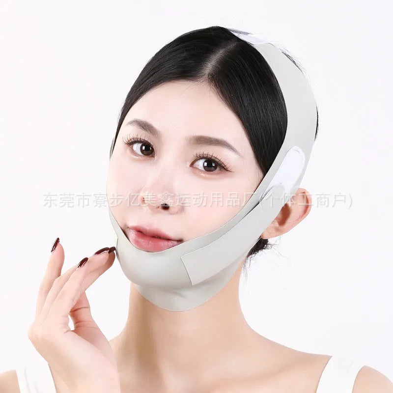 Small V face shaping mask in green or purple graphene colour for lifting and tightening