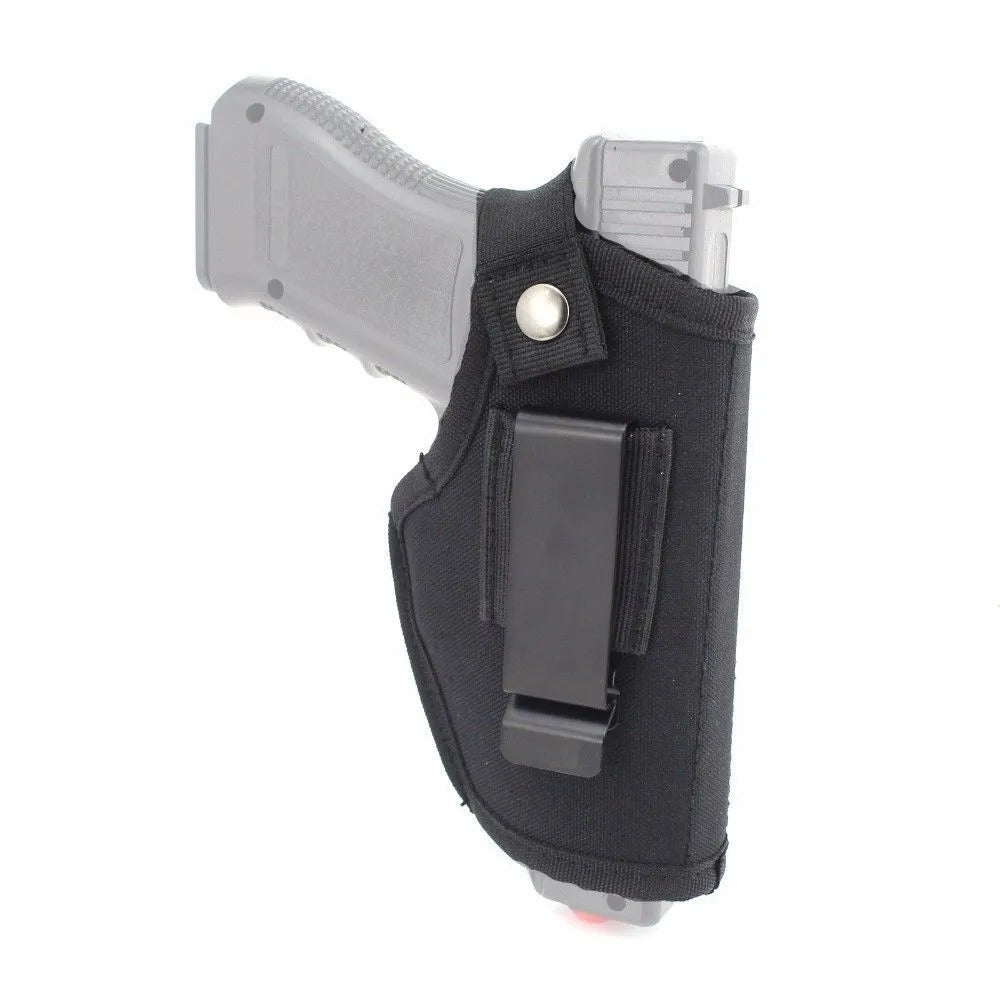 Nylon tactical pistol holster with 800D nylon, IWB OWB carry, ambidextrous metal clip, fits belts up to 2 inch