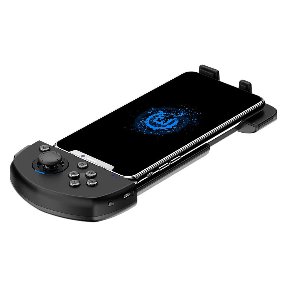 Black ABS USB mobile phone gamepad handle, 153.6 * 86 * 34mm, horizontal and vertical screen play