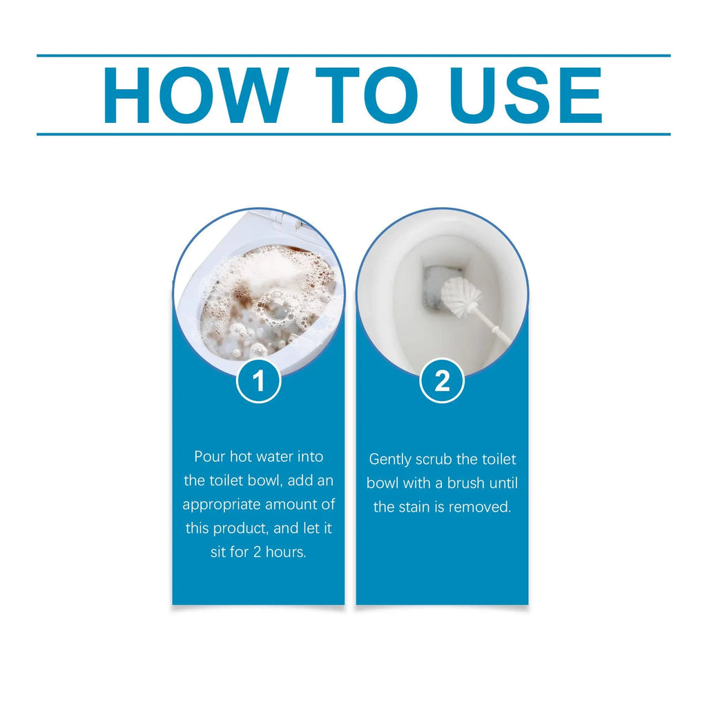Toilet cleaning powder 120g pack with four 30g units for descaling stain and odour removal