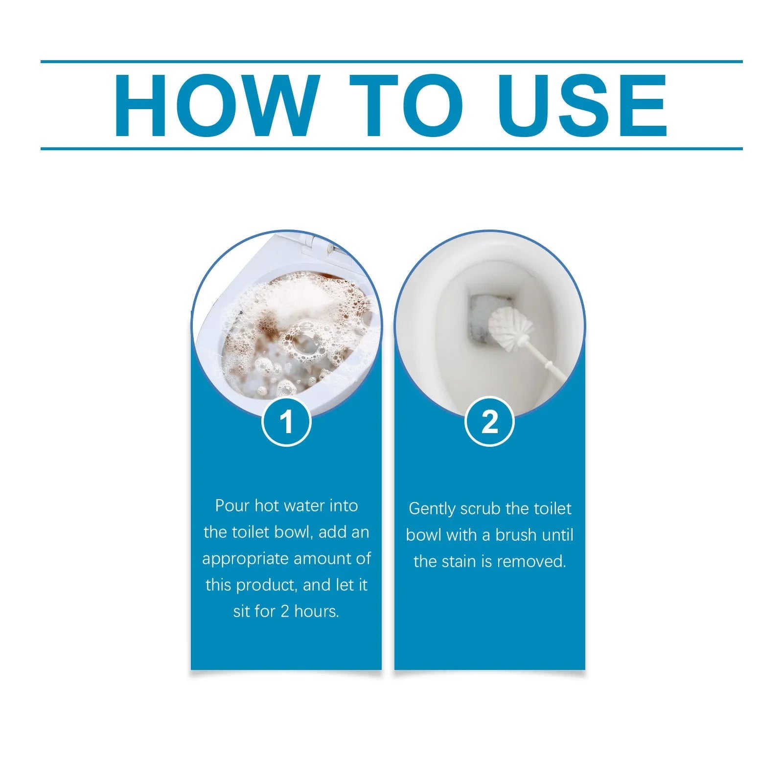 Toilet cleaning powder 120g pack with four 30g units for descaling stain and odour removal