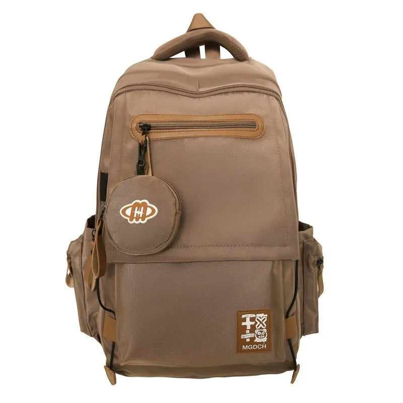 Large-capacity street trend schoolbag for middle school students in five colour options