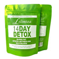 14-day herbal detox tea box showing 14 individual 3g sealed sachets