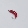 Pink worm lure bait with No. 4 Big Eye snakehead hook in beige, red, green, white and luminous colour options