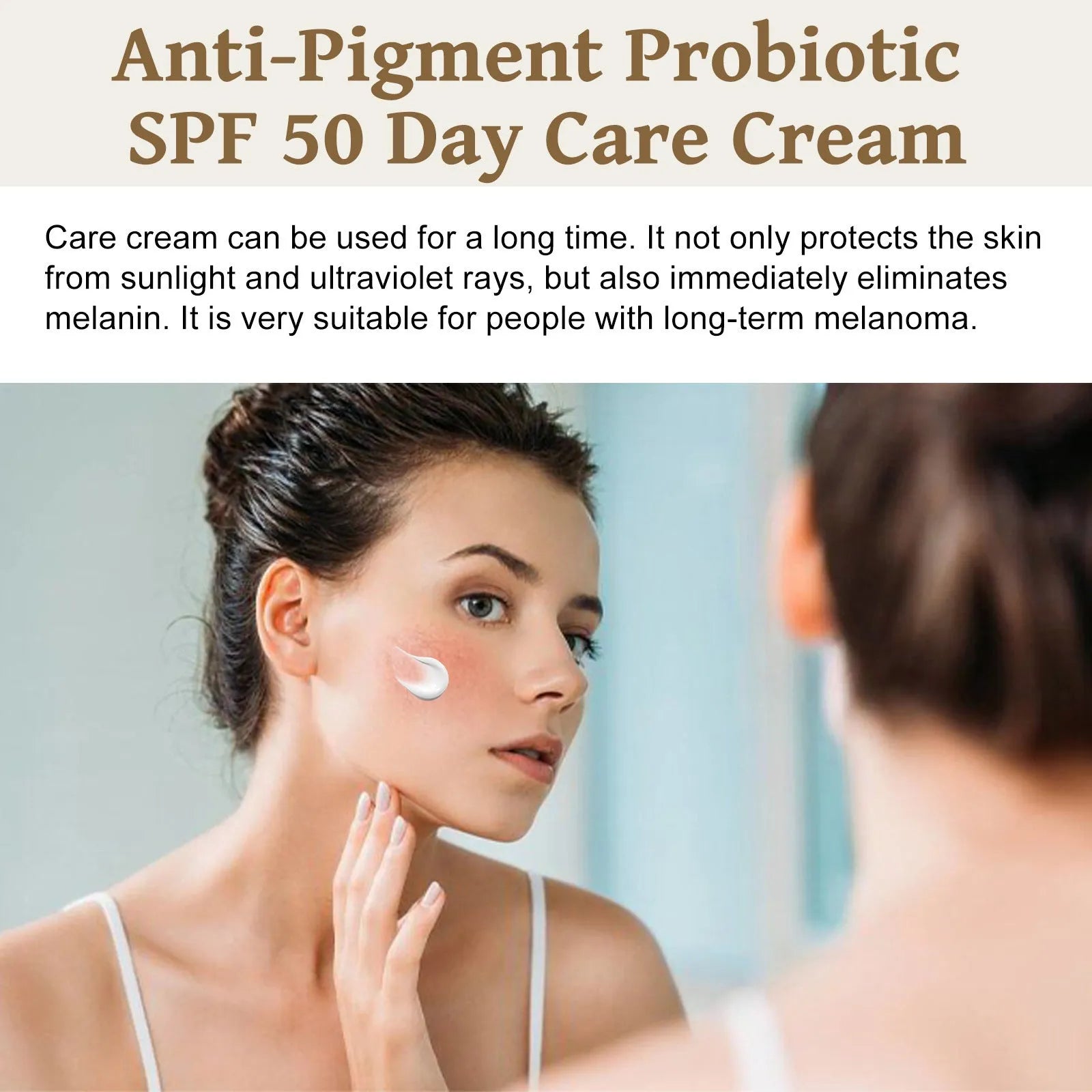 50g tube of probiotics protective cream with brightening vitamin C and titanium dioxide UV protection