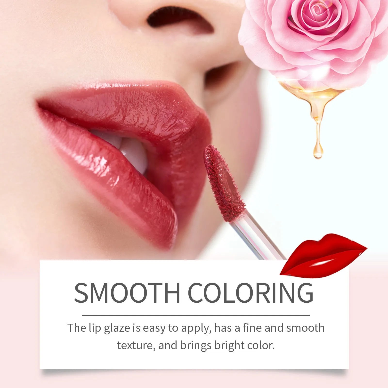Double-headed lip pen showing lip liner on one end and liquid lacquer applicator on the other